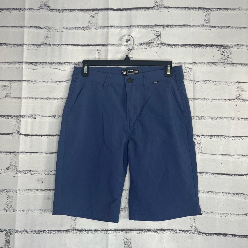 Hurley Nike Dri-FIT Navy Shorts Sz 16 Men’s Fabric Stretch Athletic Casual Flat